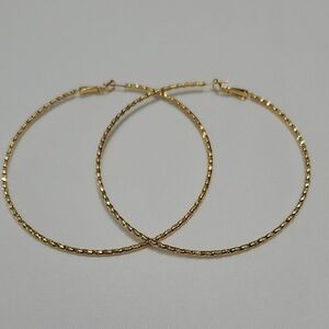 Elegant Gold Hoop Earrings. Gold Dipped.Hypoallergenic
